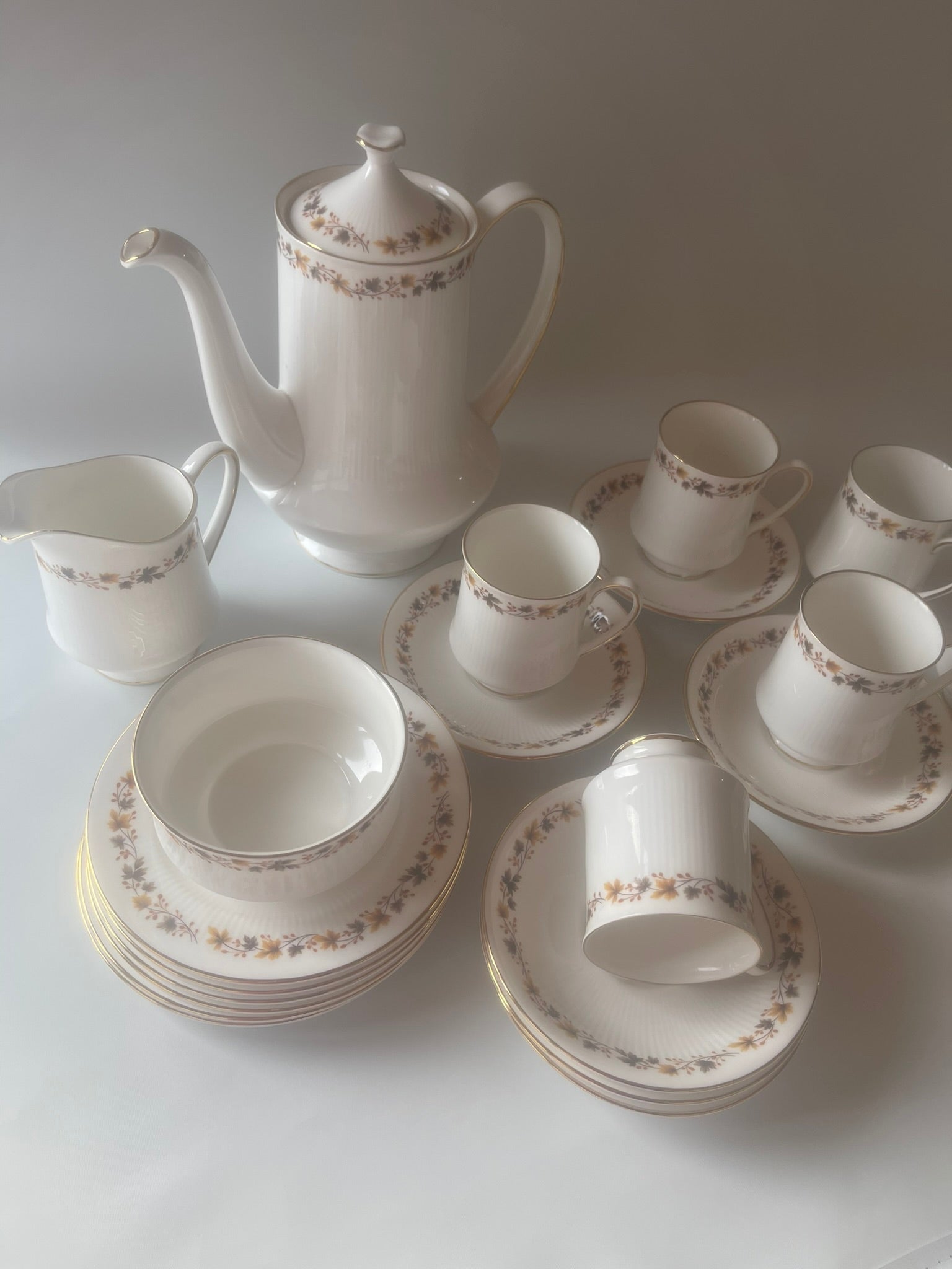 Royal Kent Fine Bone China Tea Coffee Set Golden Glory Pattern 21 classicvintagechina